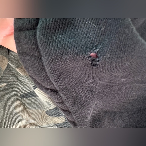 Camo Hoodie Jacket Mens Medium Button Up Cotton Canvas Grunge Y2K Military Faded - Picture 9 of 13